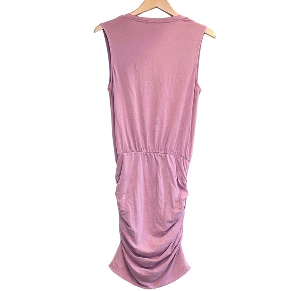 SUNDRY Ruched Dress, Lavendar, Size 3/Large - Picture 2 of 8